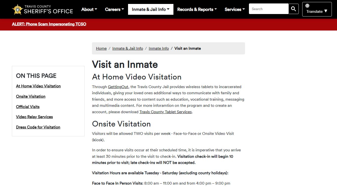 Visit an Inmate