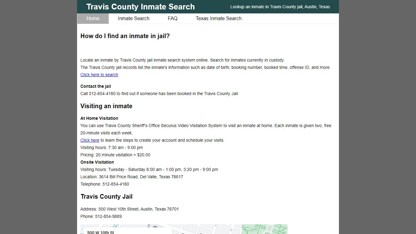 Travis County Inmate Search